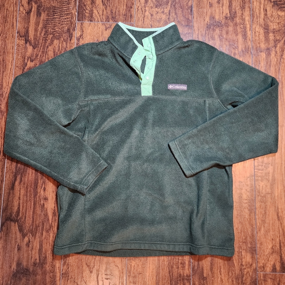 Columbia Snap Mock Neck Fleece Sweater